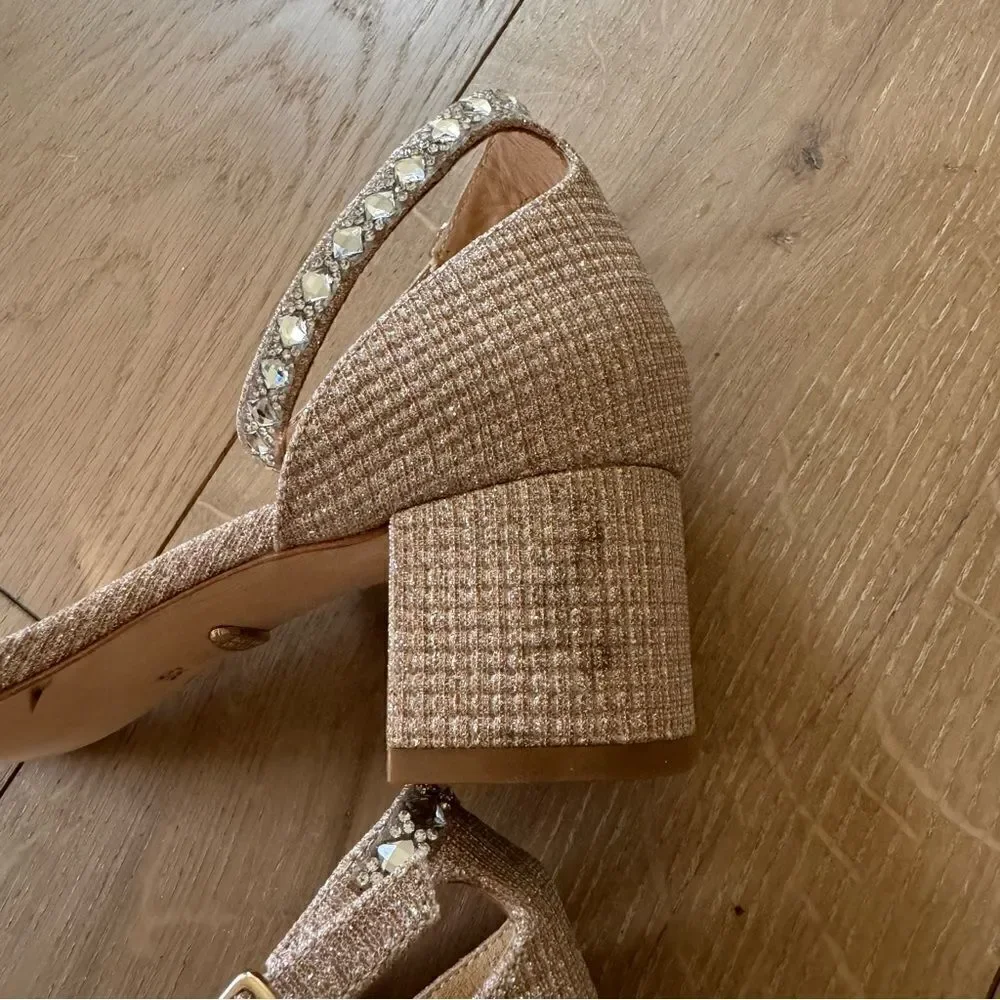 Badgley Mischka Women's Ornamented Sandal Heel 6 1/2